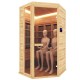 Двухместная угловая керамическая инфракрасная сауна из кедра для дома, квартиры или бизнеса